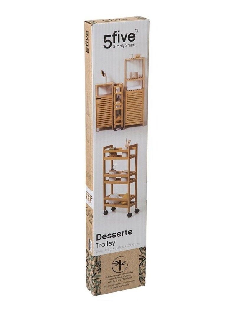 Desserte fine 3 niveaux bambou Beige - Kiabi