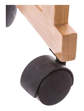 Desserte roulettes 3 niveaux blanc Natureo