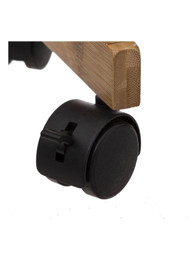 Desserte roulettes 3 niveaux noir Natureo Noir - Kiabi