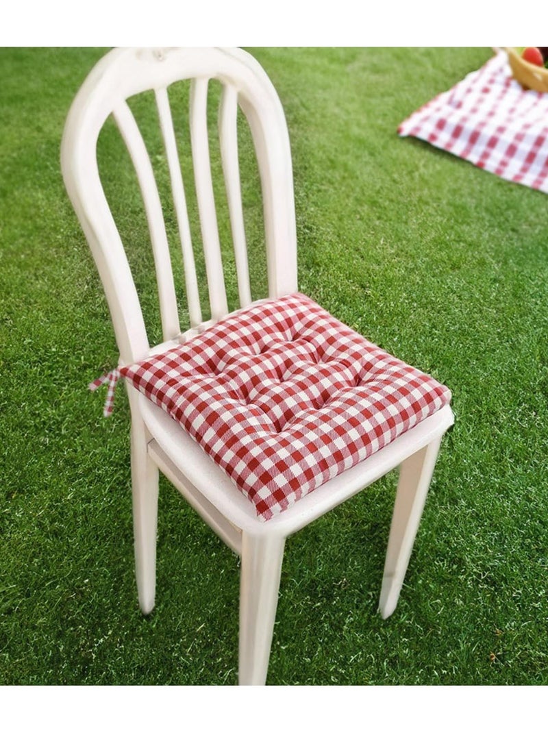 Dessus de chaise capitonné en coton 40x40x5 cm VICHY, par Soleil d'Ocre Rouge - Kiabi