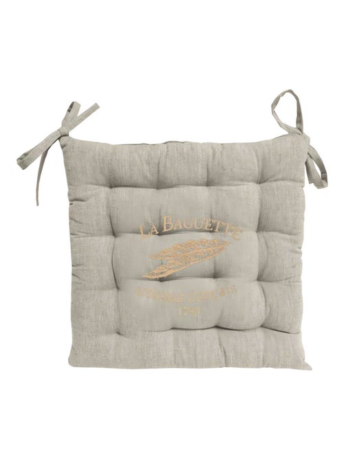 Dessus de chaise imprimé capitonné en coton BAGUETTE - Kiabi