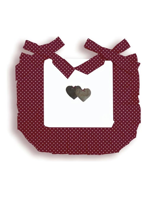Dessus de chaise pur coton 40x40x3 cm LOVE rouge, par Soleil d'Ocre - Kiabi