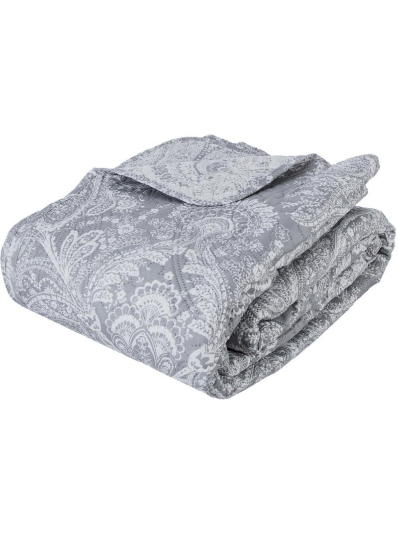 Dessus de lit - atmosphera - 100% polyester Gris - Kiabi