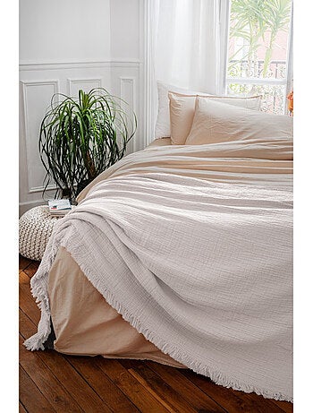 Dessus de lit - toison d'or - 100% double gaze de coton 300 gr/m²