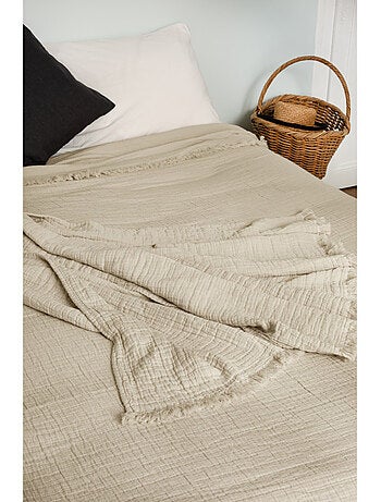 Dessus de lit - toison d'or - 100% double gaze de coton 300 gr/m²