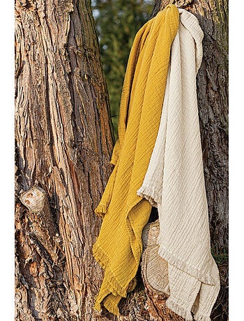 Dessus de lit - toison d'or - 100% double gaze de coton 300 gr/m²