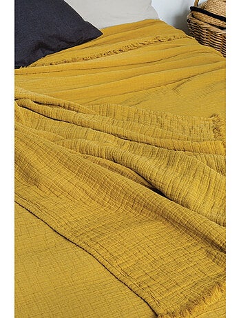 Dessus de lit - toison d'or - 100% double gaze de coton 300 gr/m²