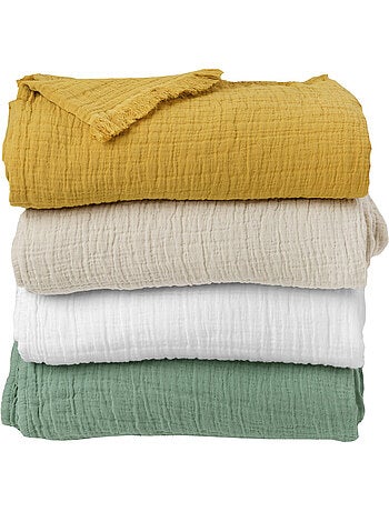 Dessus de lit - toison d'or - 100% double gaze de coton 300 gr/m²