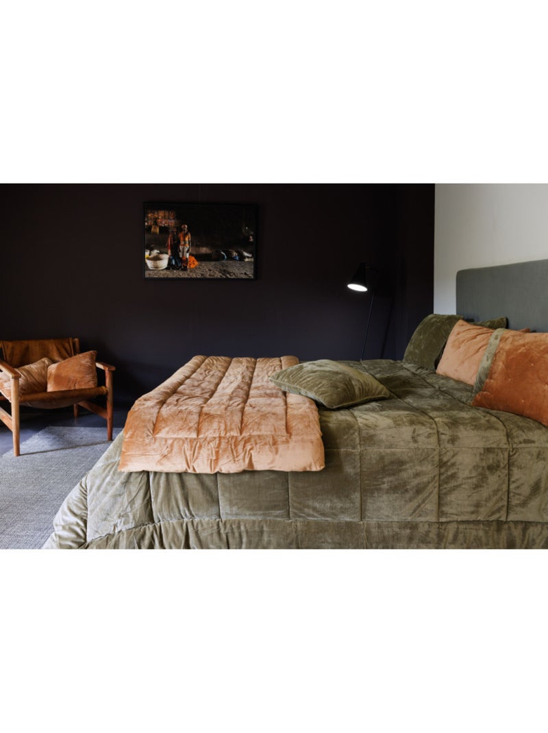 Dessus de lit - vent du sud - polyester Camel - Kiabi