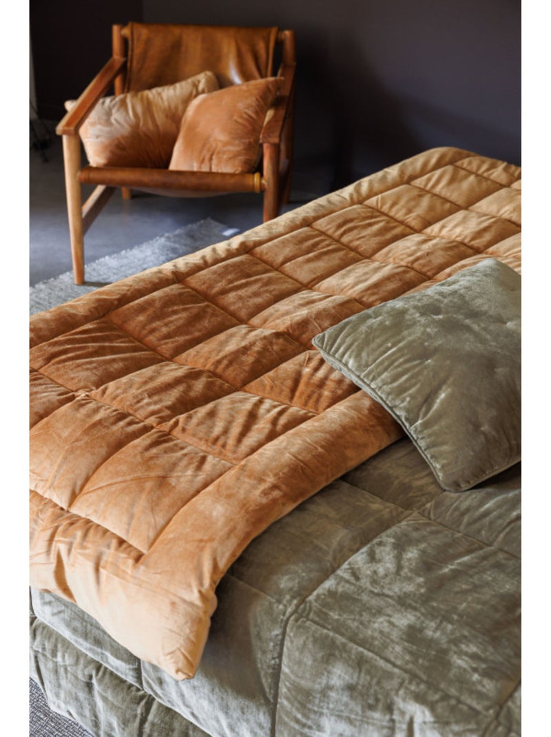Dessus de lit - vent du sud - polyester Camel - Kiabi