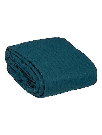 Dessus de lit 240x260 Kalia bleu + 2 taies