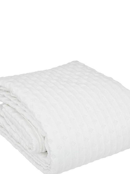 Dessus de lit 240x260 Kalia ivoire + 2 taies - Kiabi Dessus de lit 240x260 Kalia ivoire + 2 taies - Kiabi