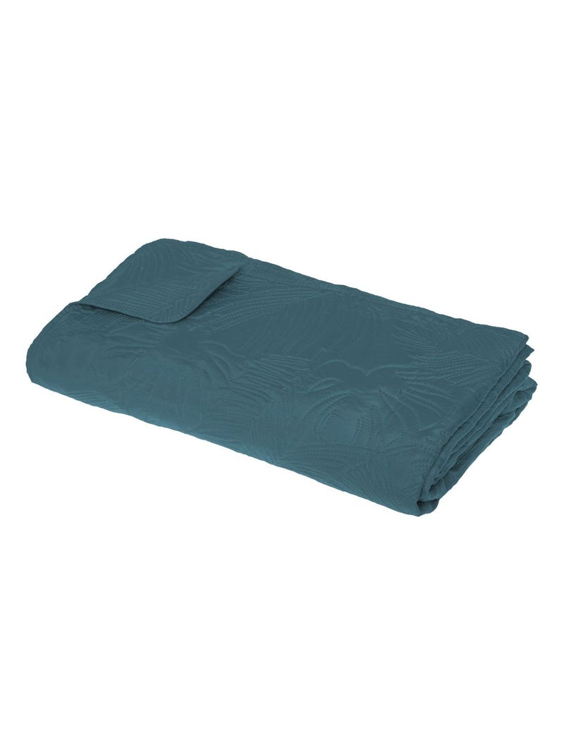 Dessus de lit avec 2 taies d'oreillers JUNGLE Bleu - Kiabi