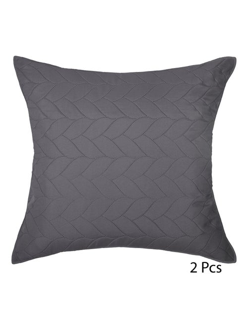 Dessus de lit avec 2 taies d'oreillers tressés en polyester - Kiabi