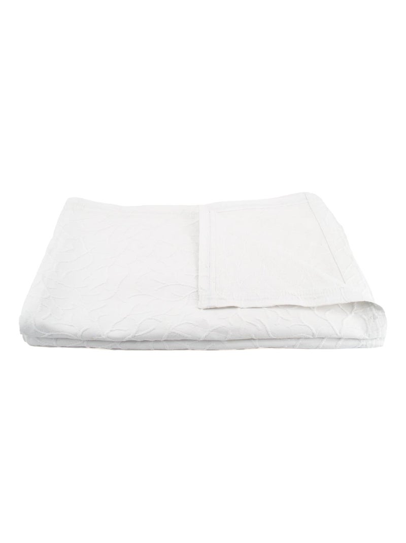Dessus de lit CHARENTE coton Blanc - Kiabi