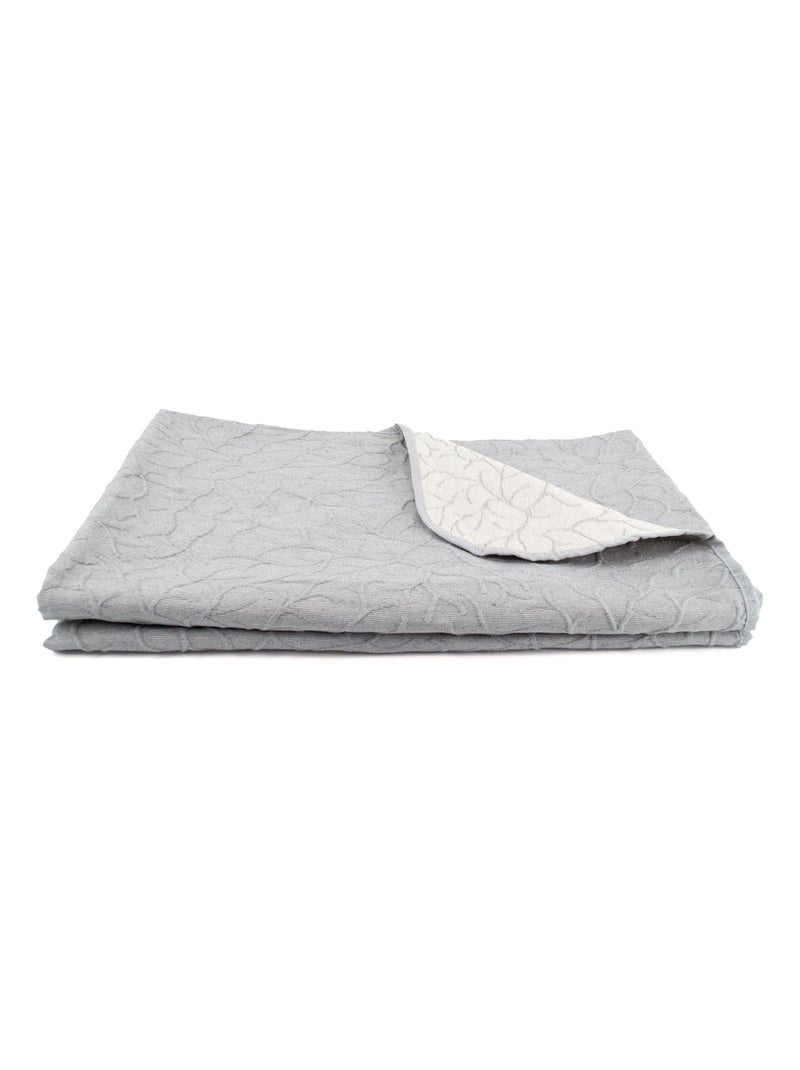 Dessus de lit CHARENTE coton Gris perle - Kiabi