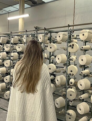 Dessus de lit coton et lin mélangés ETRETAT naturel