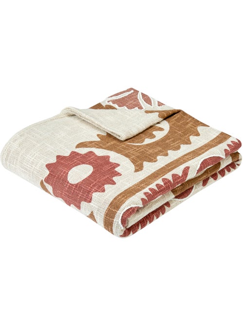 Dessus de lit coton motif ethnique - Kiabi