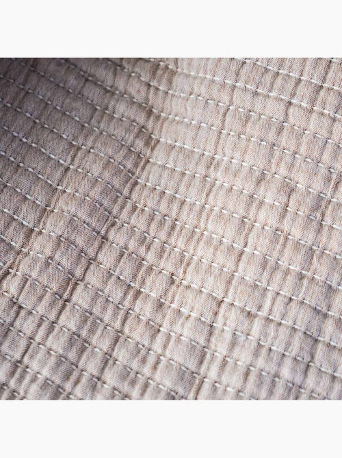Dessus de lit en coton lavé matelassé boutis - Kiabi Dessus de lit en coton lavé matelassé boutis - Kiabi