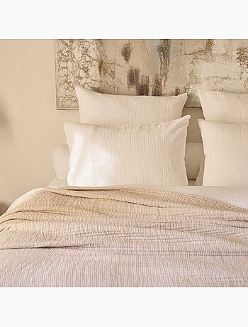 Dessus de lit en coton lavé matelassé boutis