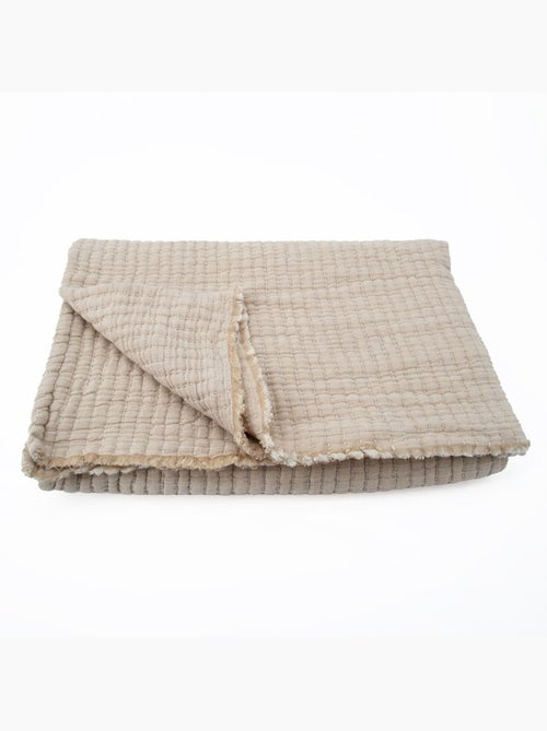 Dessus de lit en coton lavé matelassé boutis - Kiabi Dessus de lit en coton lavé matelassé boutis - Kiabi