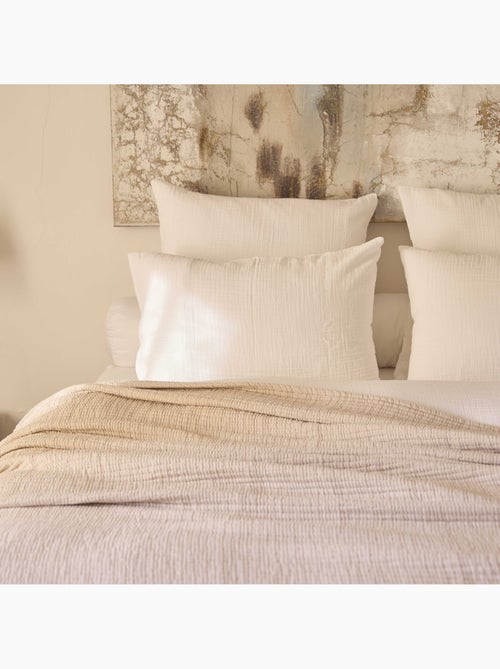 Dessus de lit en coton lavé matelassé boutis - Kiabi Dessus de lit en coton lavé matelassé boutis - Kiabi