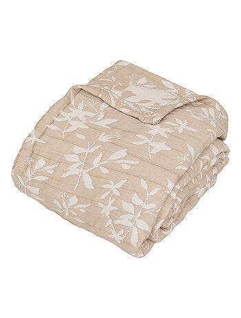 Dessus de lit fleuri matelassé