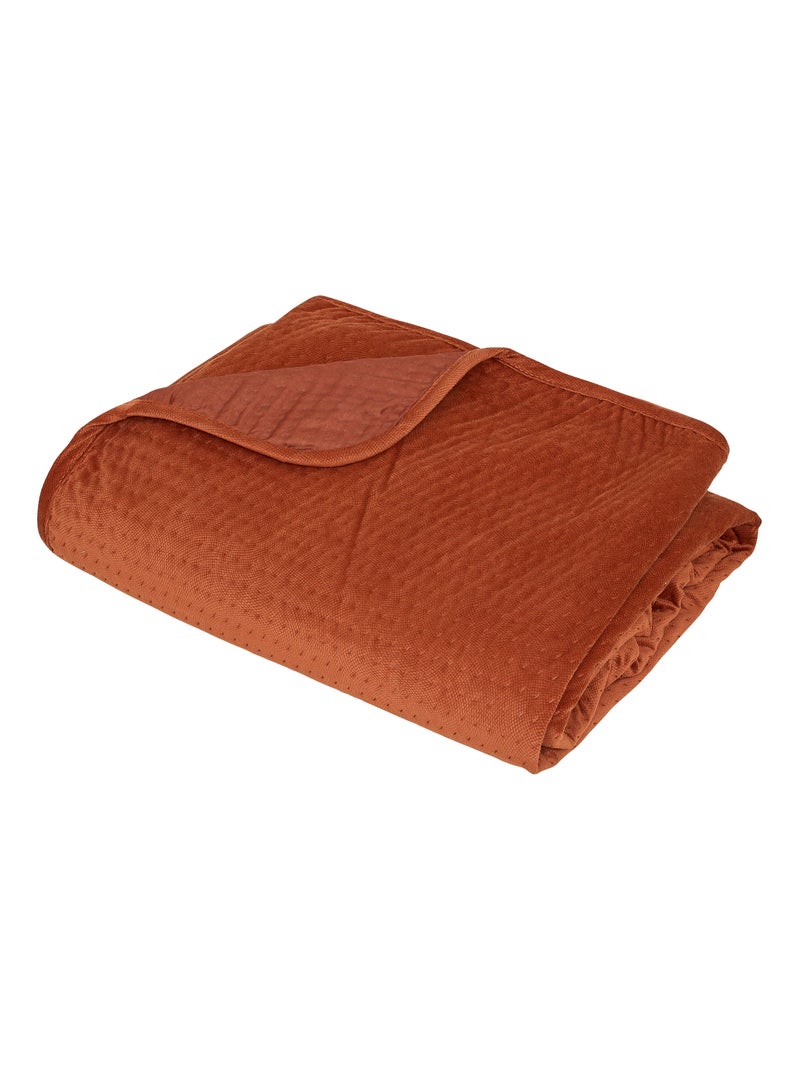 Dessus de lit gaufré avec 2 taies assorties Orange - Kiabi