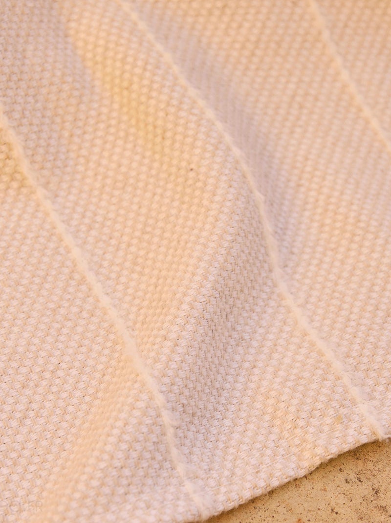 Dessus de lit HONFLEUR coton & lin Blanc cassé - Kiabi