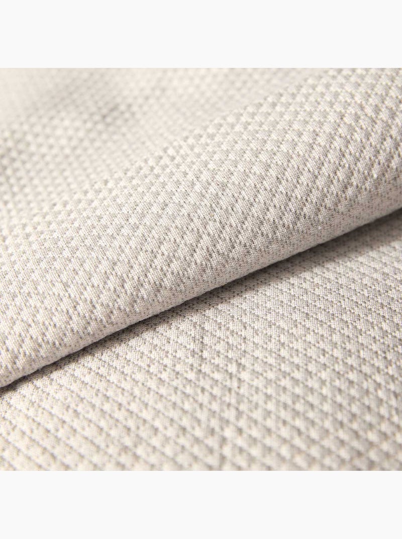 Dessus de lit jacquard épais en polycoton Beige coquille - Kiabi