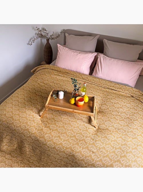 Dessus de lit jacquard motif floral - Kiabi Dessus de lit jacquard motif floral - Kiabi
