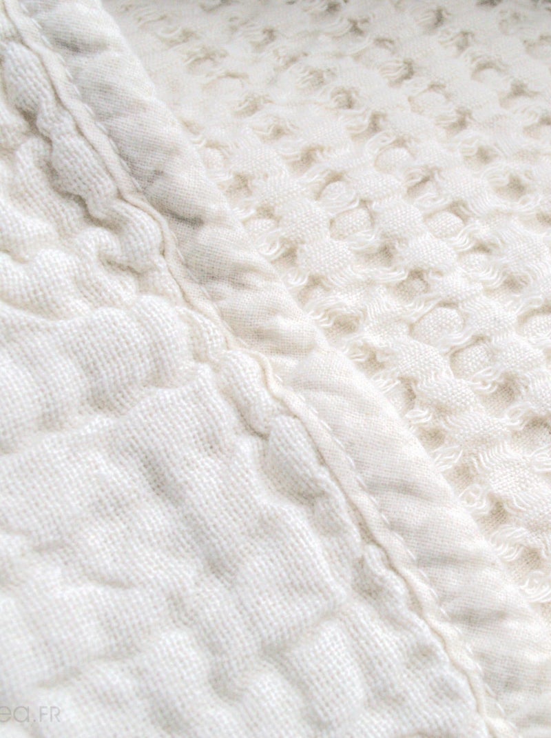 Dessus de lit JAIPUR coton Blanc - Kiabi