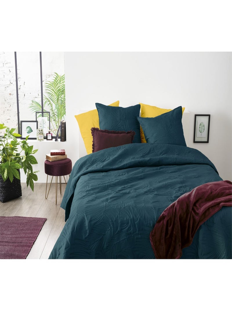 Dessus de lit Jungle avec 2 taies d'oreillers Bleu - Kiabi