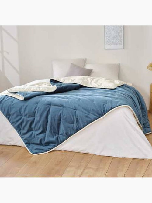 Dessus  de lit matelassé  200gr/m² en velours DENALI - Kiabi