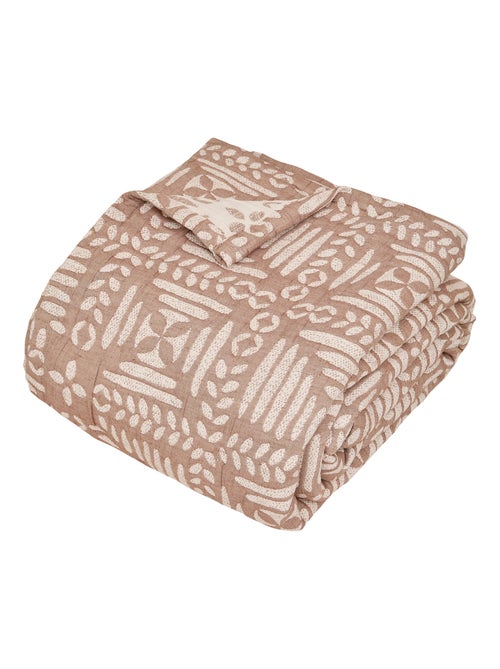 Dessus de lit matelassé à motif ethnique - Kiabi Dessus de lit matelassé à motif ethnique - Kiabi
