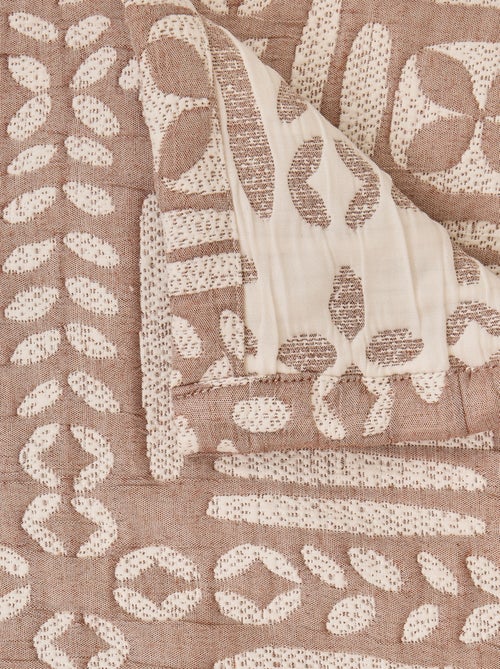 Dessus de lit matelassé à motif ethnique - Kiabi Dessus de lit matelassé à motif ethnique - Kiabi