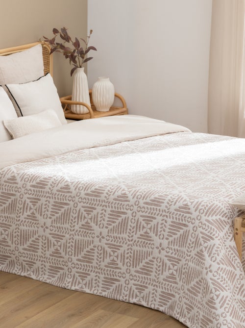 Dessus de lit matelassé à motif ethnique - Kiabi Dessus de lit matelassé à motif ethnique - Kiabi