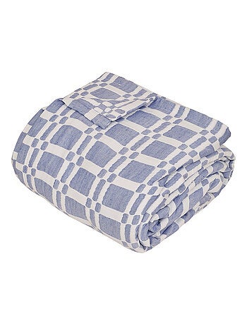 Dessus de lit matelassé à motif géométrique