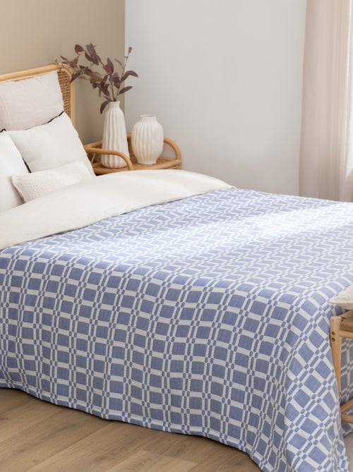Dessus de lit matelassé à motif géométrique - Kiabi Dessus de lit matelassé à motif géométrique - Kiabi