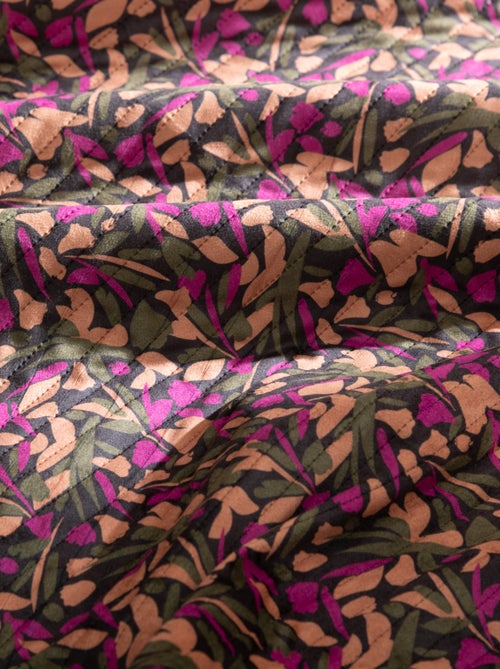 Dessus de lit matelassé à motifs végétaux - Kiabi