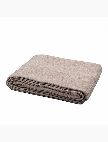 Dessus de lit matelassé en polycoton relief texturé