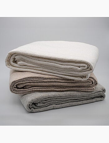 Dessus de lit matelassé en polycoton relief texturé
