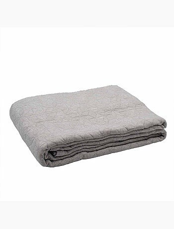 Dessus de lit matelassé en polycoton relief texturé