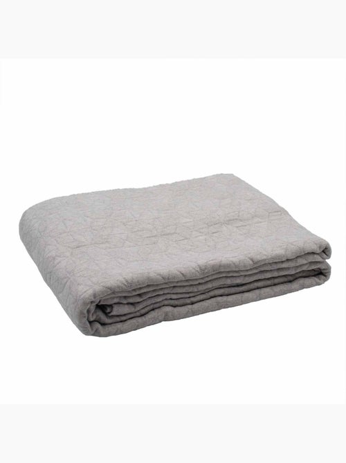 Dessus de lit matelassé en polycoton relief texturé - Kiabi Dessus de lit matelassé en polycoton relief texturé - Kiabi