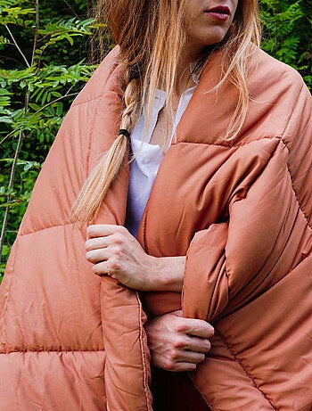 Dessus de lit matelassé peau de pêche Oekotex