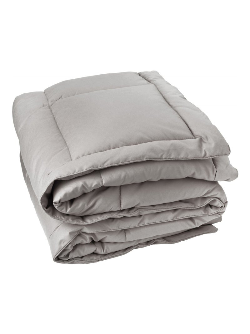 Dessus de lit matelassé peau de pêche Oekotex Gris clair - Kiabi