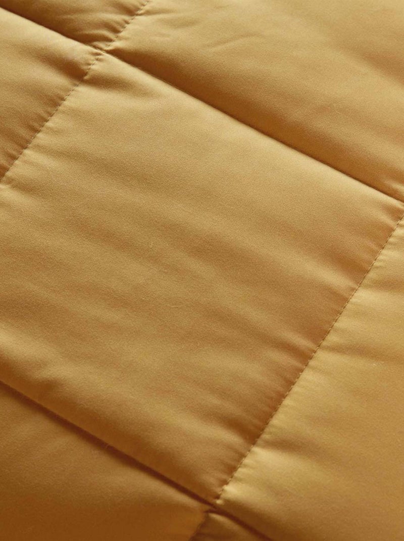 Dessus de lit matelassé peau de pêche Oekotex Jaune foncé - Kiabi