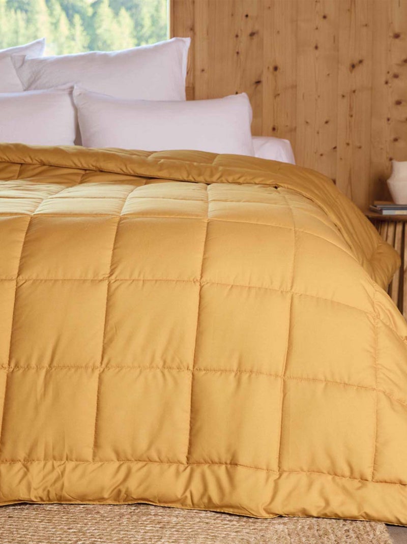 Dessus de lit matelassé peau de pêche Oekotex Jaune foncé - Kiabi