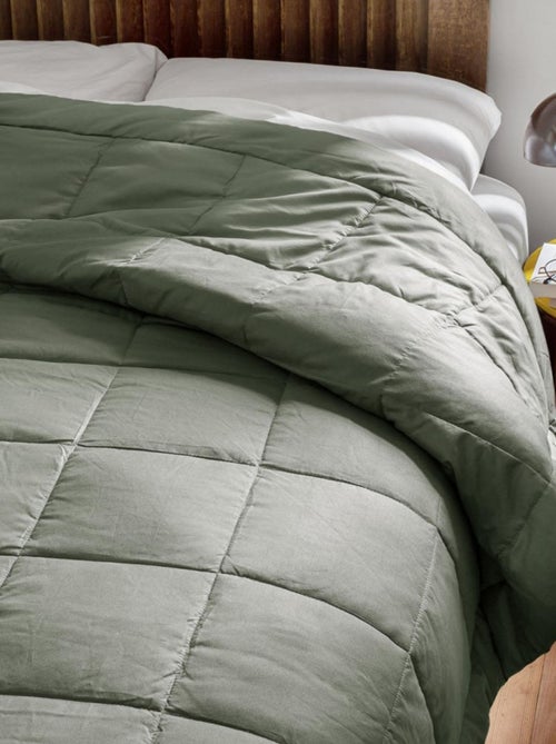 Dessus de lit matelassé peau de pêche Oekotex - Kiabi