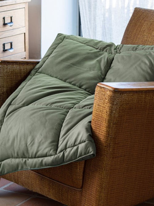 Dessus de lit matelassé peau de pêche Oekotex - Kiabi